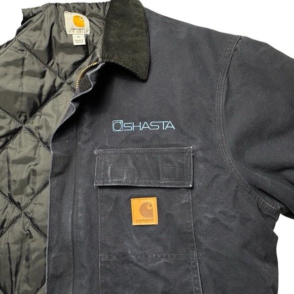 Carhartt C26 Coat Mens XL Blue Sandstone Duck Canvas Quilt Lined Shasta *Read - Picture 3 of 12